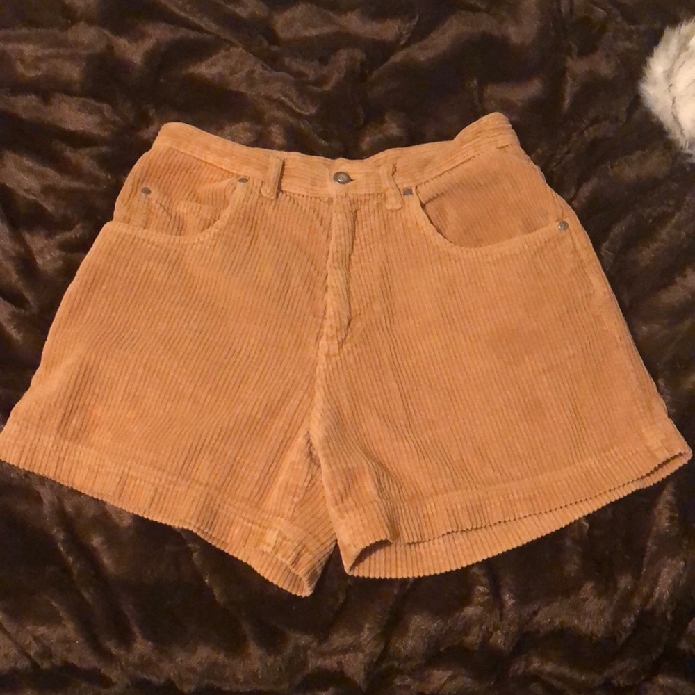 High waisted corduroy shorts